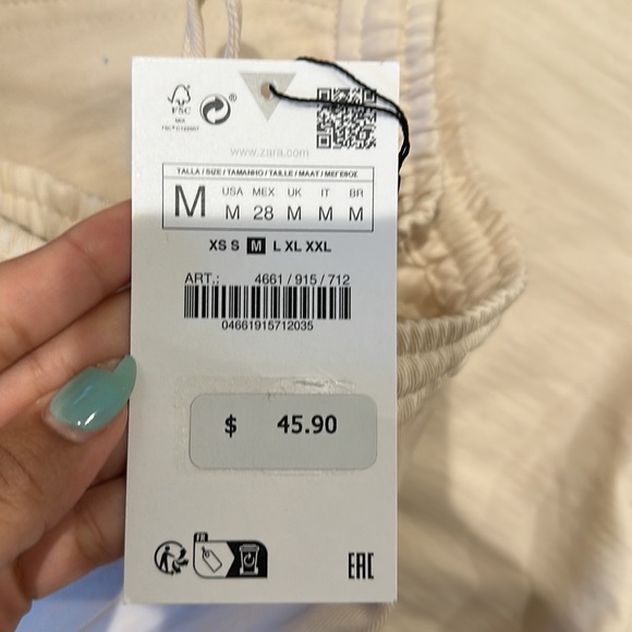 Zara straight leg drawstring pant - Picture 4 of 4